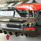 Rieger 00088236 Ford DEH Focus 4 Rear Diffuser for Original Twin Tailpipe RIght (Inc. Focus 4 ST) - Glossy Black
