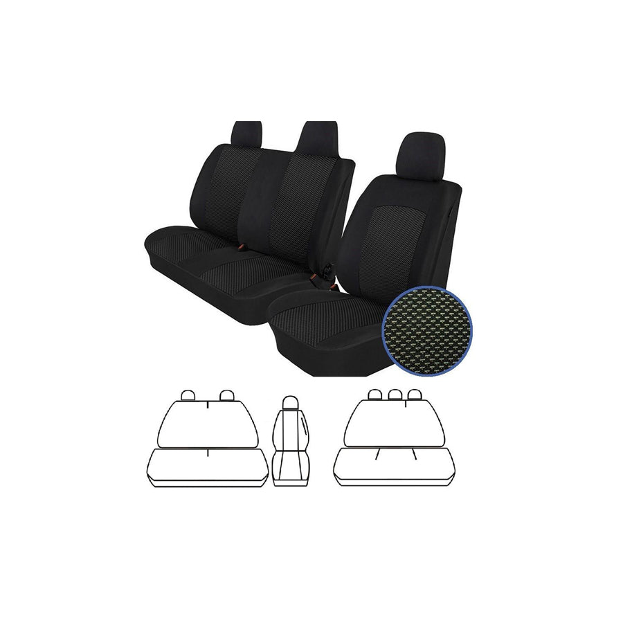FROGUM S-/53_T06 Car seat cover Black, Front and Rear