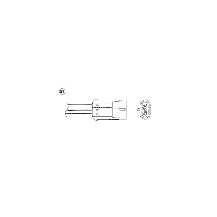 NTK Lambda Sensor / O2 Sensor (NGK 1928) - OTA6F-3A1
