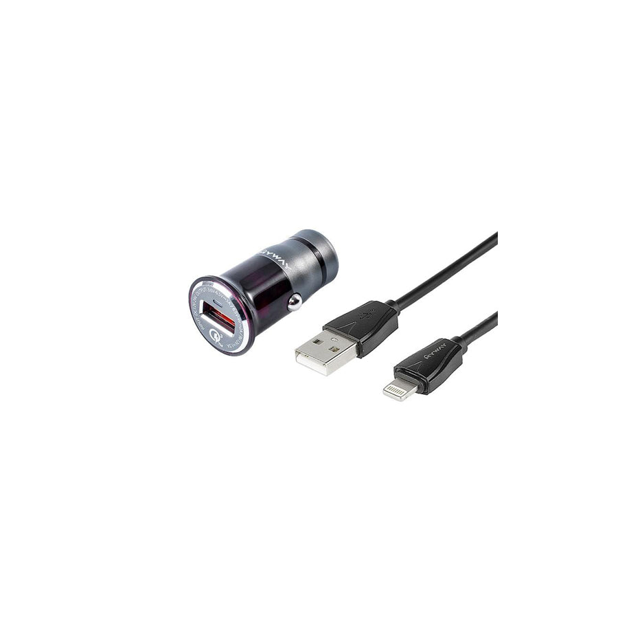 CARMOTION 63012 In-car charger Number of inlets/outlets: 1, with pipe, Lightning, Black