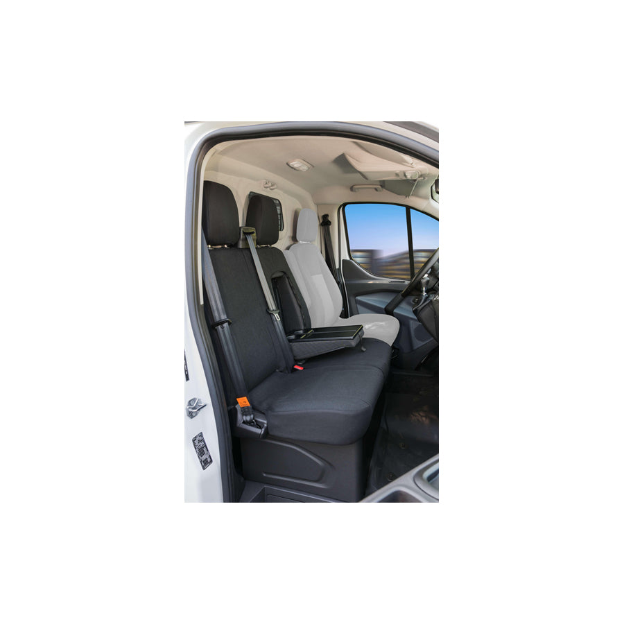 WALSER 10532 Car seat cover Grey, Polyester, Front