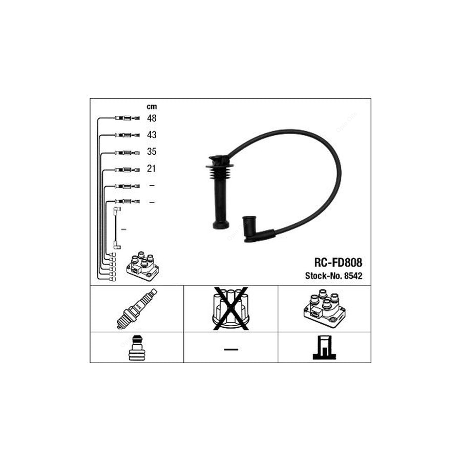 NGK Ignition Cable Kit RC-FD808 (NGK8542)