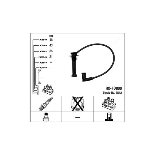 NGK Ignition Cable Kit RC-FD808 (NGK8542)