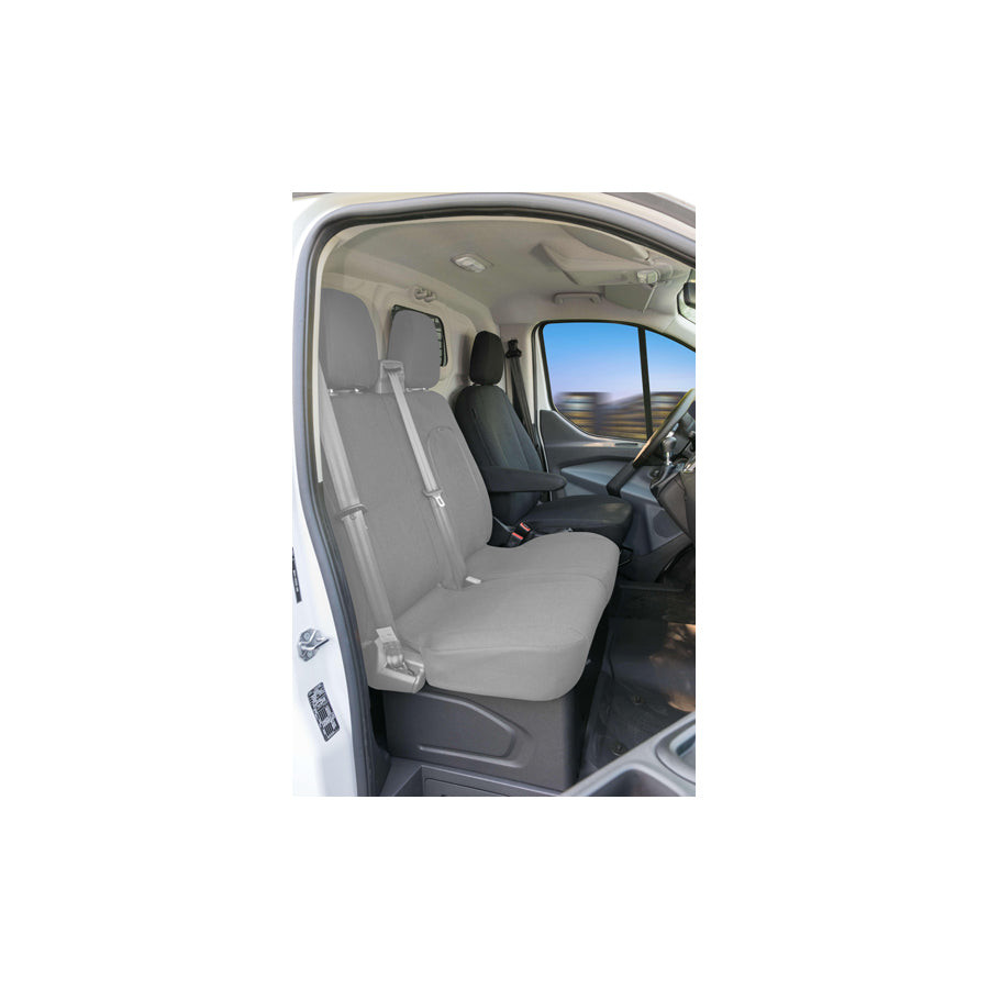 WALSER 10531 Car seat cover Grey, Polyester, Front