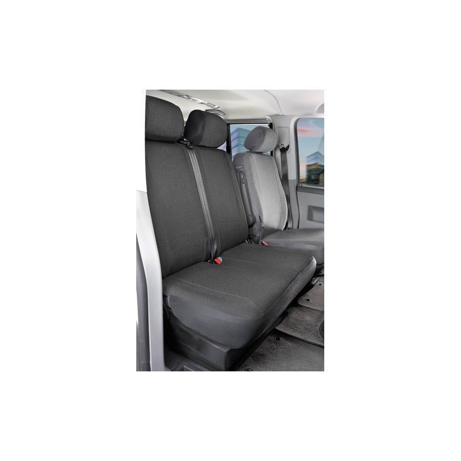 WALSER 10524 Car seat cover for VW TRANSPORTER Anthracite, Polyester, Front