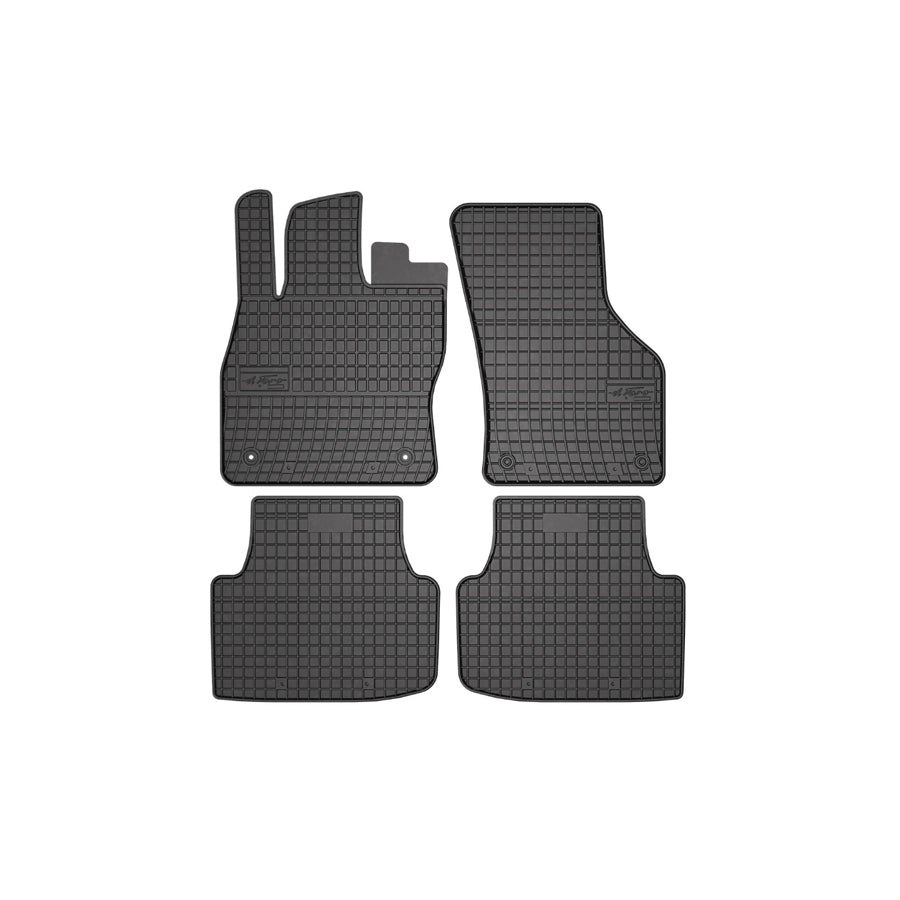FROGUM Tailored, Basic 410923 Floor mat set for SEAT LEON Elastomer, Front and Rear, Quantity: 4, Black, (LHD)