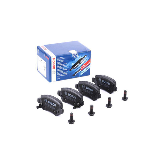 Bosch 0986424646 Brake Pad Set With Acoustic Wear Warning With Anti Squeak Plate With Bolts Screws With Mounting Manual BP363