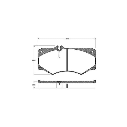 Bosch 0986Tb2058 Brake Pad Set Excl Wear Warning Contact