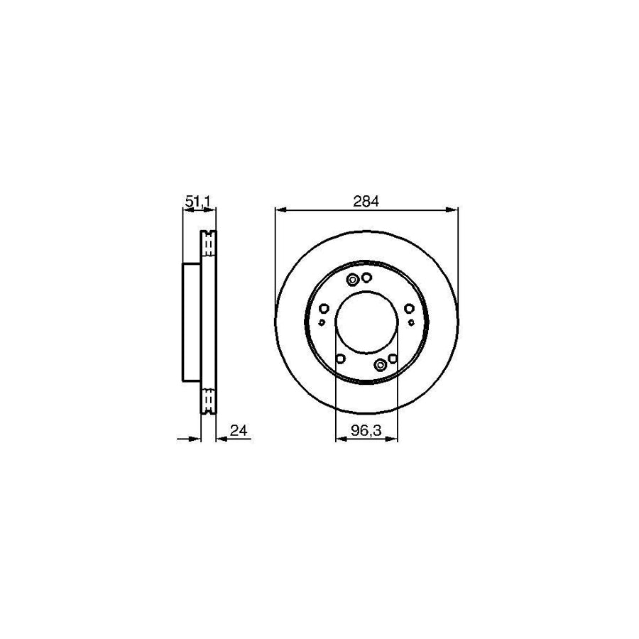 BOSCH 0 986 479 020 Brake Disc Internally Vented Vented Oiled