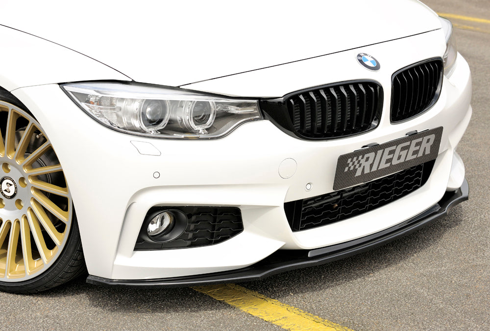 Rieger 00088086 BMW 4 Series F32 F33 F36 Front Splitter - Glossy Black