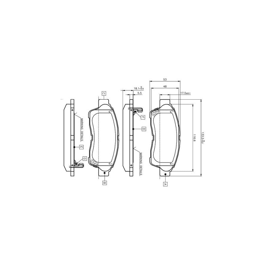 Bosch 0986Tb2222 Brake Pad Set Excl Wear Warning Contact With Accessories