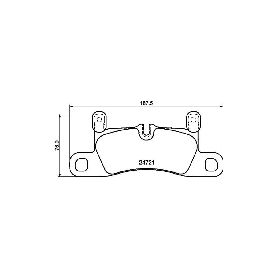 Hella 8DB 355 015 121 Brake Pad Set For Porsche Cayenne 92A Prepared For Wear Indicator With Counterweights