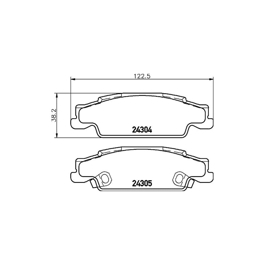 Hella 8DB 355 006 801 Brake Pad Set With Acoustic Wear Warning