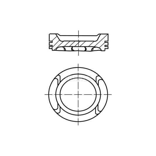 MAHLE ORIGINAL 021 PI 00116 002 Piston 85,51 mm, with cooling duct, with piston ring carrier