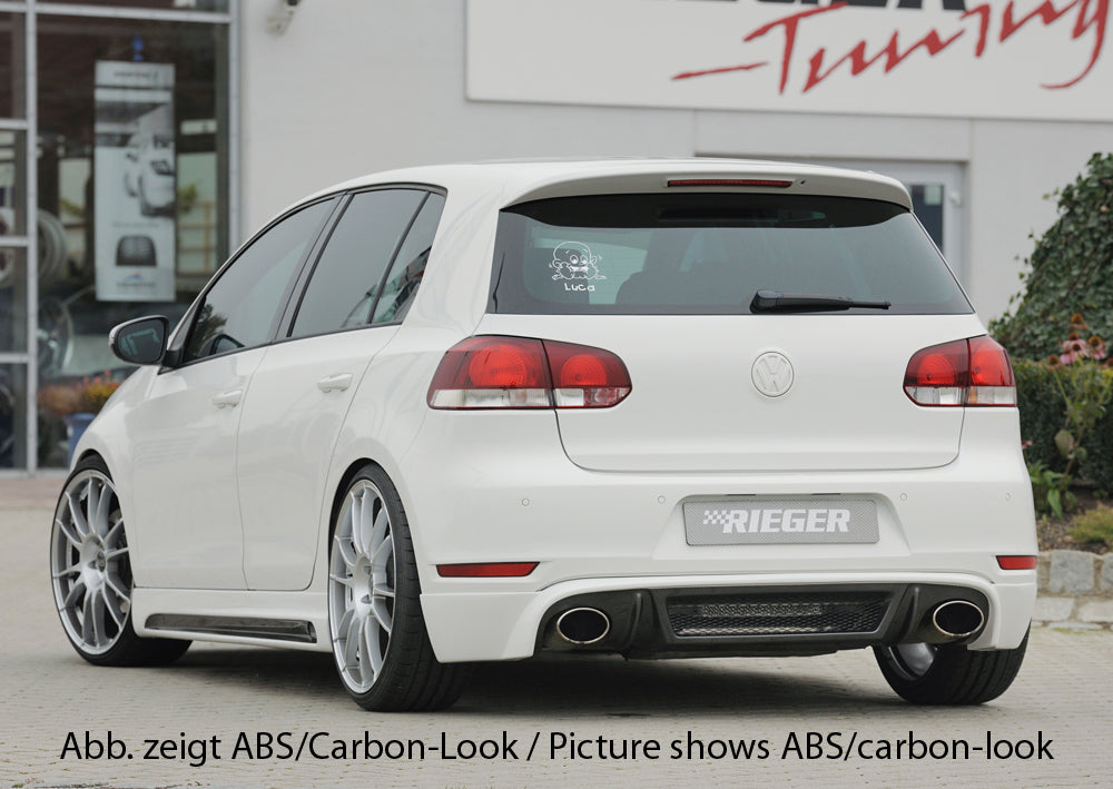 Rieger 00059527 VW Mk6 Golf Rear Diffuser (GTI & GTD) -  Matte Black