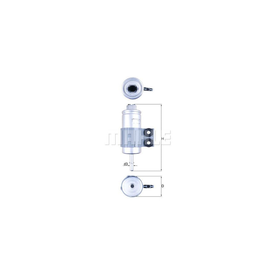 MAHLE ORIGINAL KL 510 Fuel filter In-Line Filter
