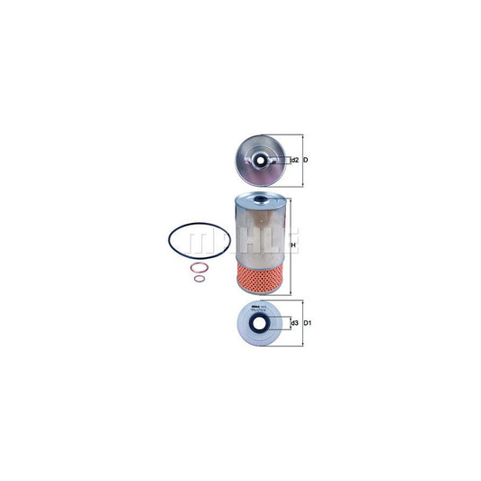 MAHLE ORIGINAL OX 78D1 Oil Filter suitable for MERCEDES-BENZ 100 Filter Insert