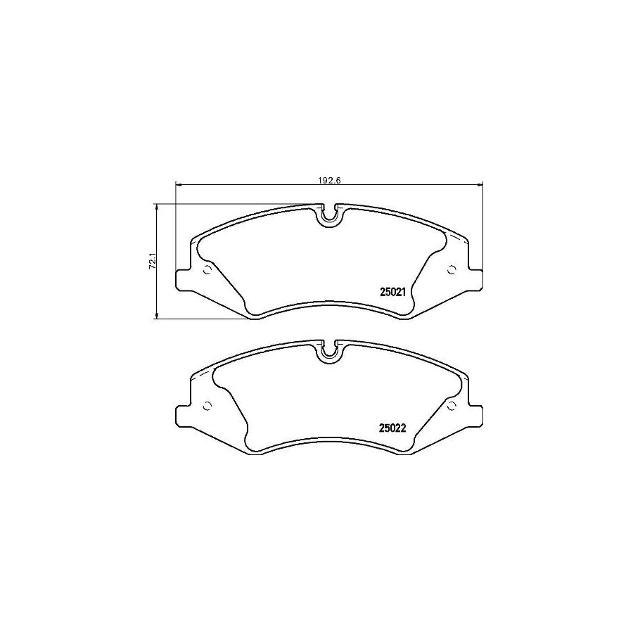 Brembo P 44 024 Brake Pad Set Directional Brake Pads Prepared For Wear Indicator