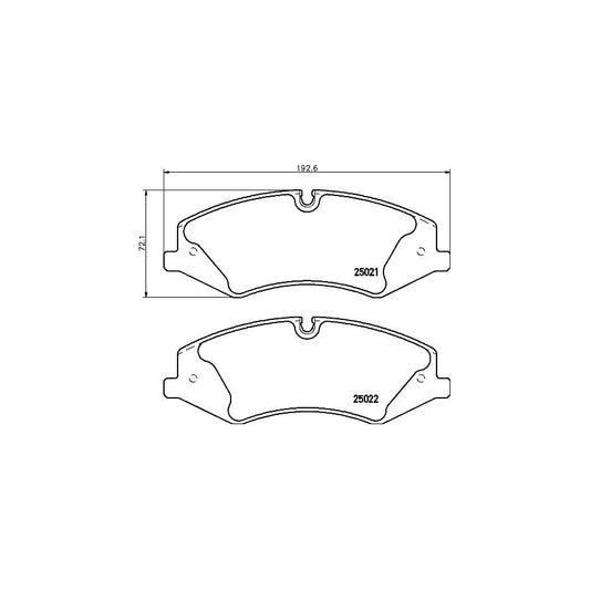 Brembo P 44 024 Brake Pad Set Directional Brake Pads Prepared For Wear Indicator