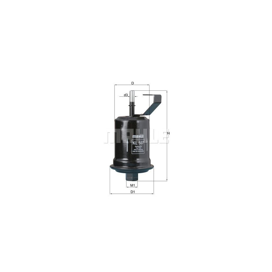 MAHLE ORIGINAL KL 507 Fuel filter for TOYOTA AVENSIS In-Line Filter