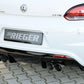 Rieger 00088085 VW 13 Mk3 Scirocco Rear Diffuser for Twin Tailpipe Left & Right - Glossy Black