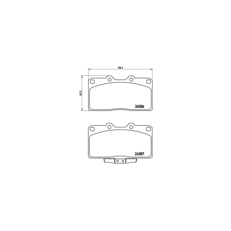 Brembo P 54 019 Brake Pad Set With Acoustic Wear Warning