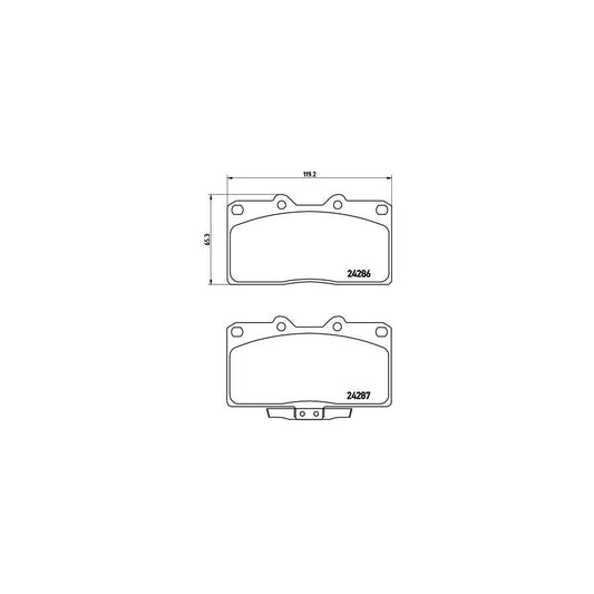 Brembo P 54 019 Brake Pad Set With Acoustic Wear Warning