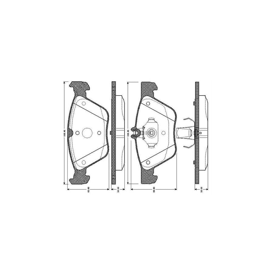 Bosch 0986Tb2748 Brake Pad Set Excl Wear Warning Contact