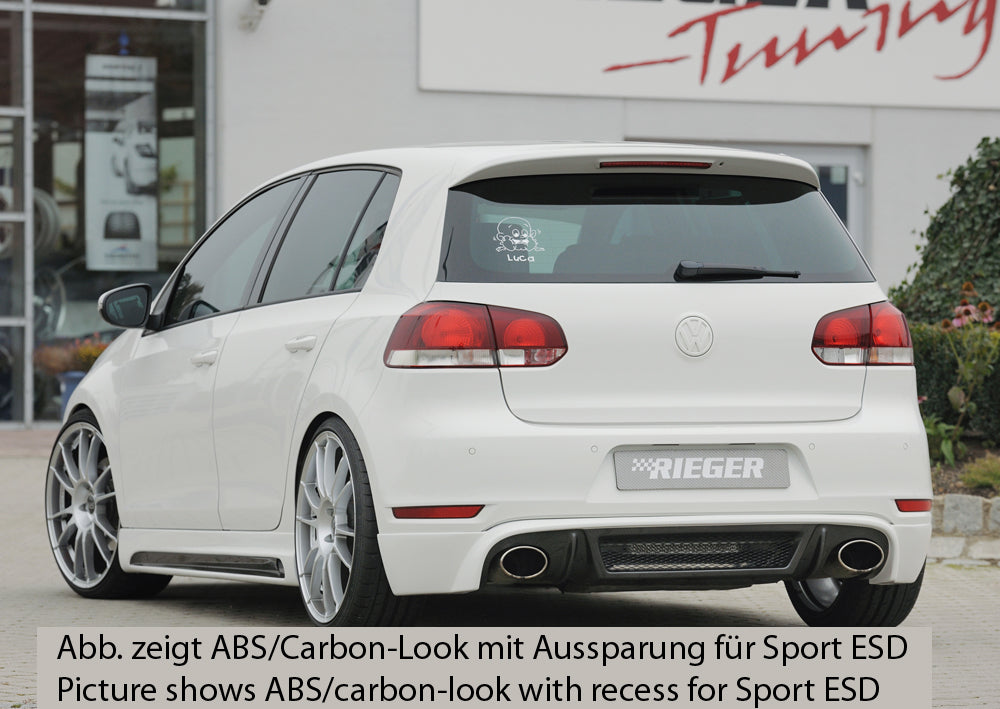 Rieger 00059526 VW Mk6 Golf GTI Rear Diffuser for Original Tailpipe Left & RIght