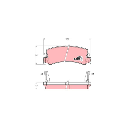TRW Cotec Gdb1168 Brake Pad Set With Acoustic Wear Warning
