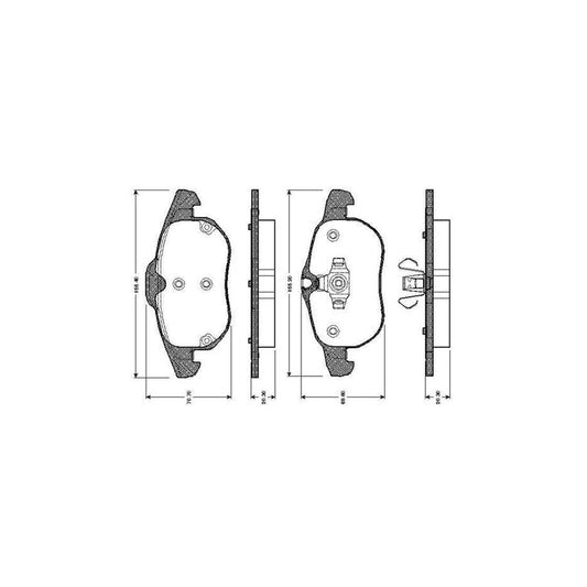 Bosch 0986Tb2421 Brake Pad Set Excl Wear Warning Contact With Accessories