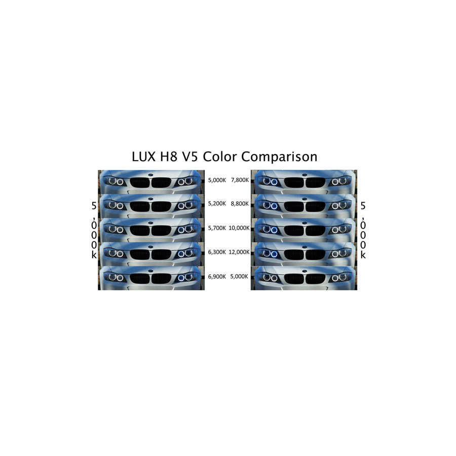 LUX BMW H8 V5 ADJUSTABLE WHITE ANGEL EYES