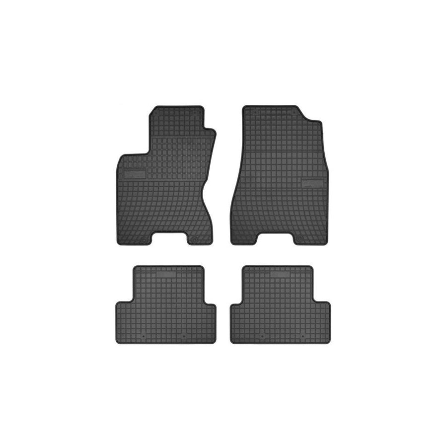 FROGUM Tailored 0455 Floor mat set for NISSAN X-Trail (T31) Elastomer, Front and Rear, Quantity: 4, Black, (LHD)