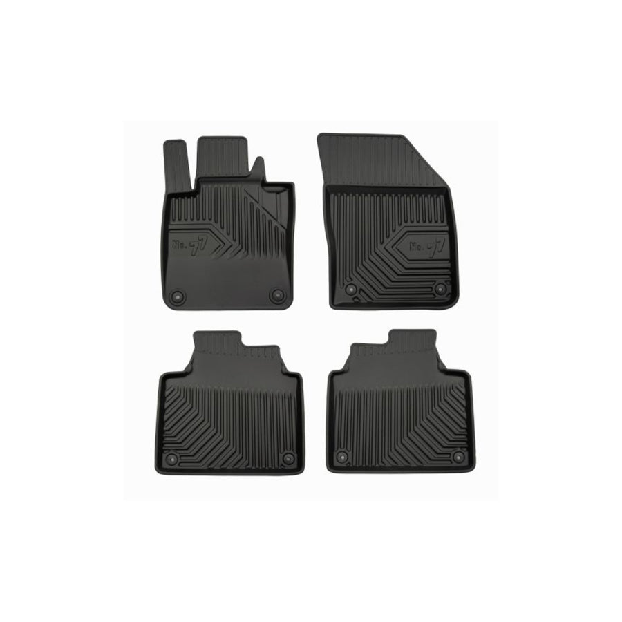 FROGUM Tailored 77408081 Floor mat set Elastomer, Front and Rear, Quantity: 4, Black, (LHD)