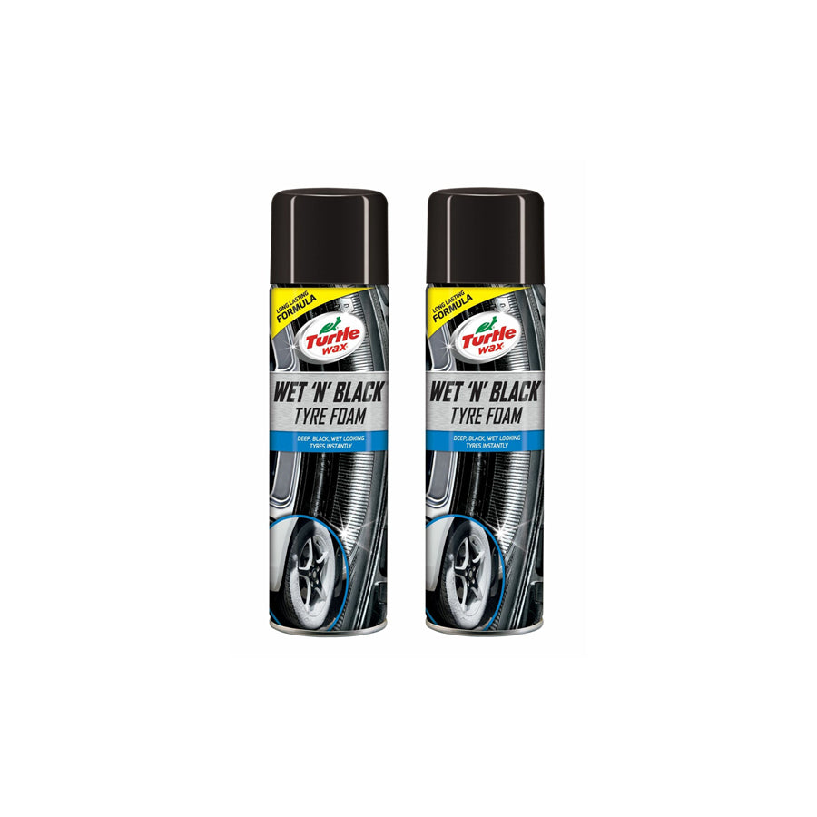 Turtle Wax Wet N Black Tyre Foam 2 X 500 Ml