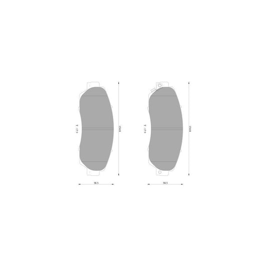 Bosch 0986Ab2374 Brake Pad Set With Acoustic Wear Warning BP2374N