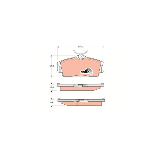 TRW Cotec Gdb3168 Brake Pad Set Not Prepared For Wear Indicator With Brake Caliper Screws With Accessories