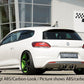Rieger 00088084 VW 13 Mk3 Scirocco Rear Diffuser for Twin Tailpipe Centre - Glossy Black