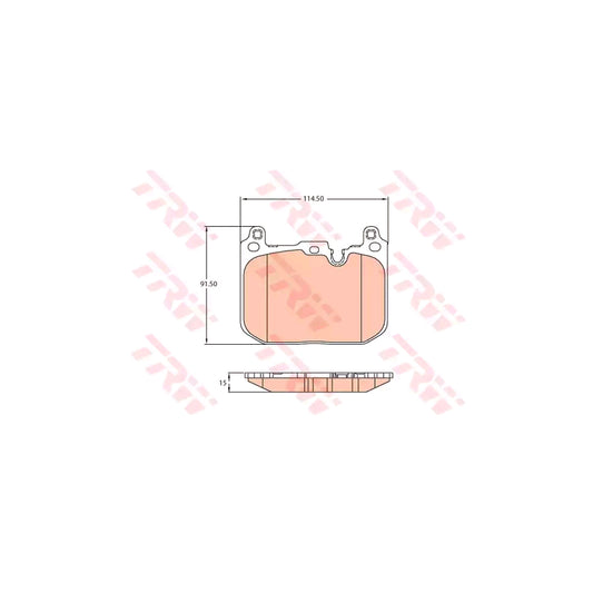 TRW Gdb2137 Brake Pad Set Prepared For Wear Indicator