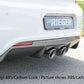 Rieger 00088084 VW 13 Mk3 Scirocco Rear Diffuser for Twin Tailpipe Centre - Glossy Black