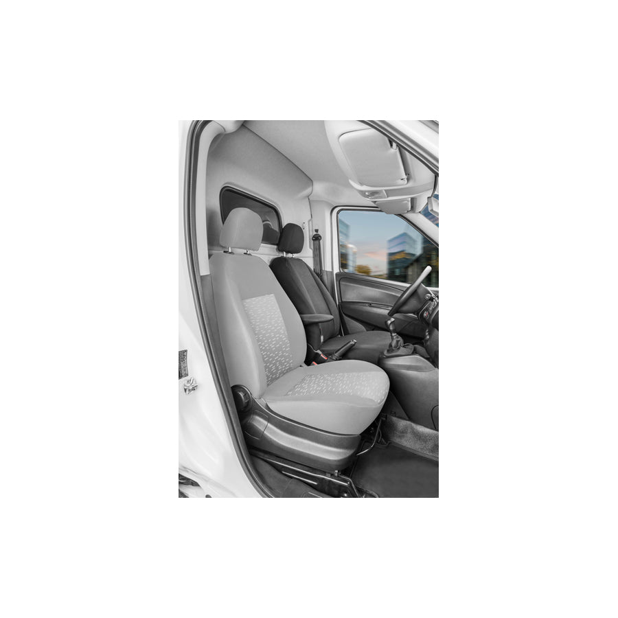 WALSER 10546 Car seat cover for OPEL COMBO Grey, Polyester, Front