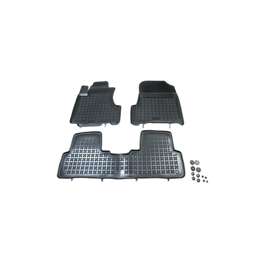 REZAW PLAST Tailored 200903 Floor mat set for HONDA CR-V III (RE) Elastomer, Front and Rear, Quantity: 3, Black