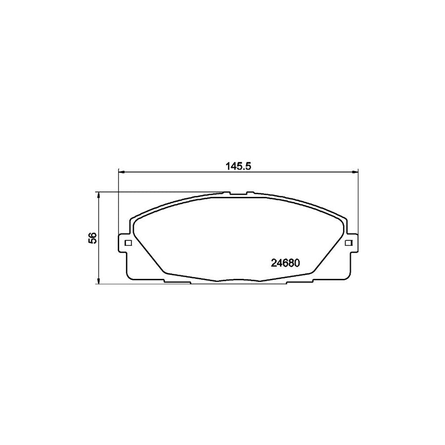 Hella 8DB 355 015 831 Brake Pad Set Not Prepared For Wear Indicator