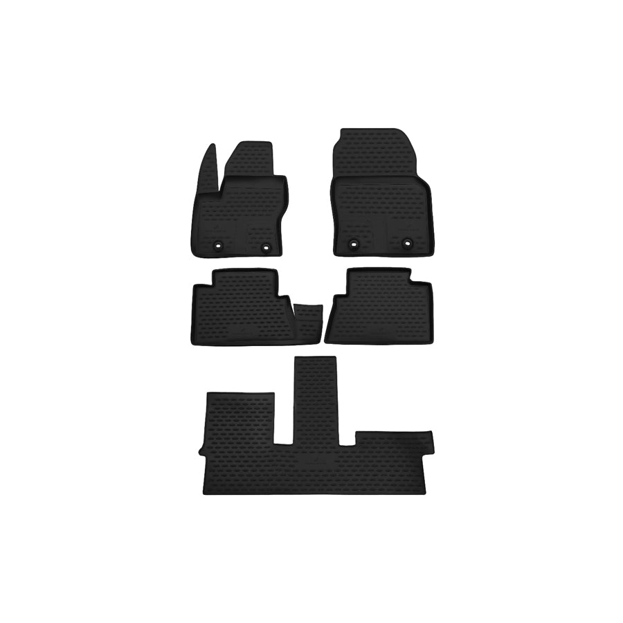 WALSER Tailored, XTR 75140 Floor mat set Elastomer, Centre, Front and Rear