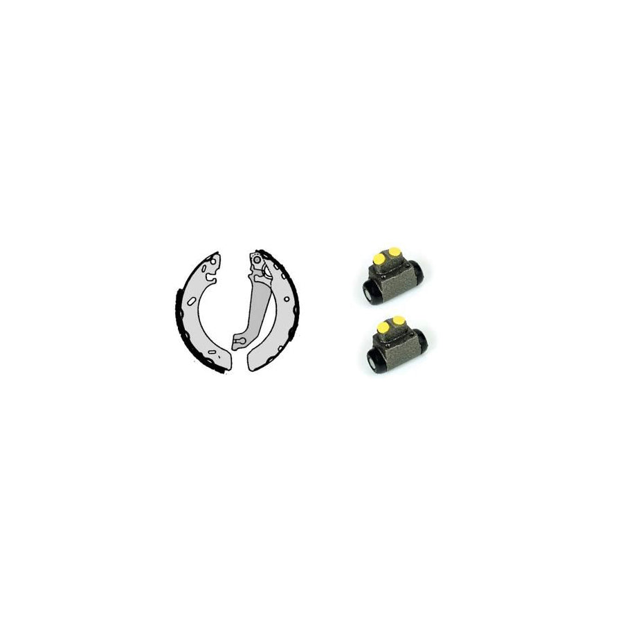 BREMBO STANDARD KIT H 24 055 Brake Shoe Set for FORD ESCORT O 203Mm