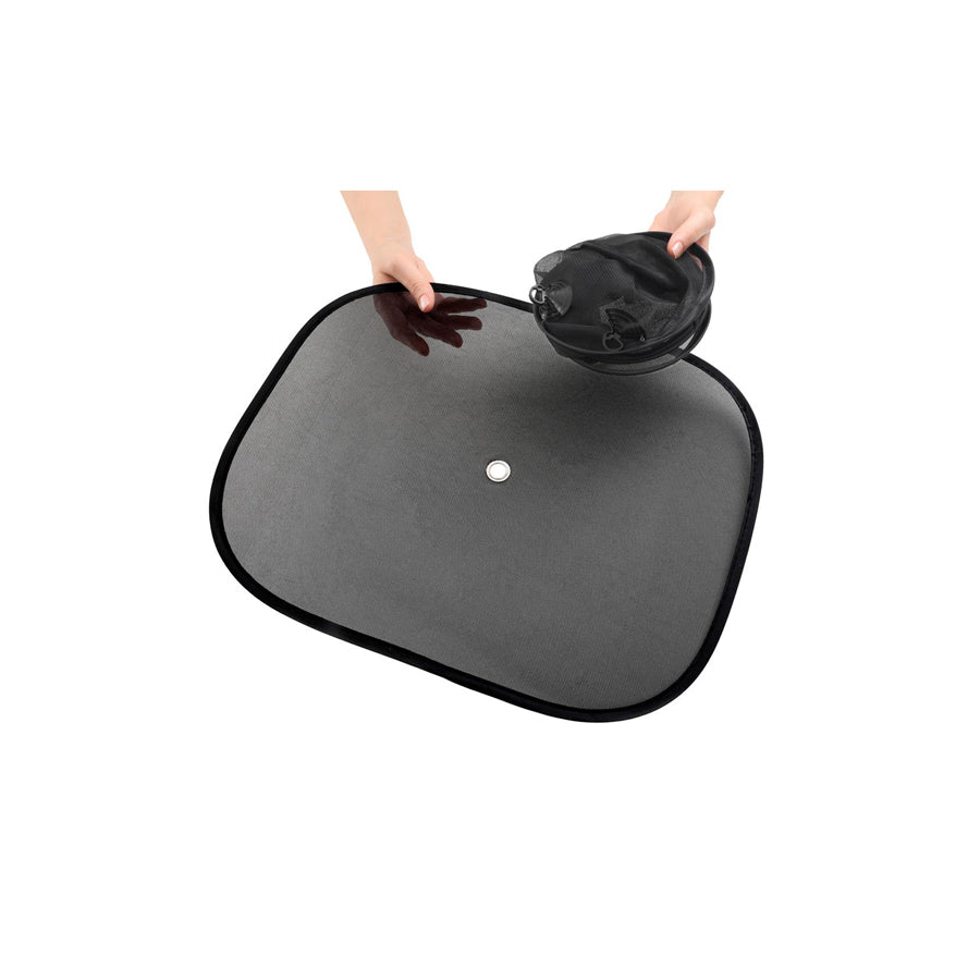 RIDEX 100012A0002 Car sun shade Black, Polyester, Quantity: 2