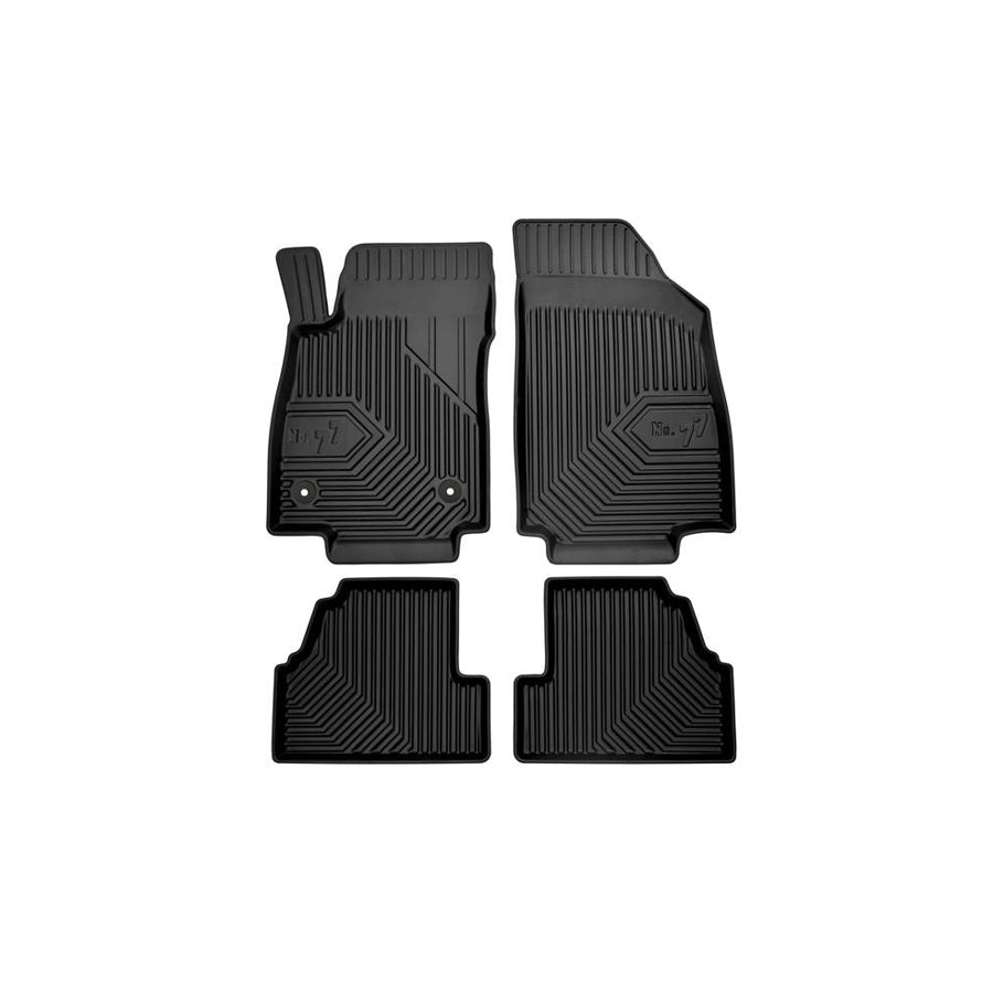 FROGUM Tailored 77407305 Floor mat set Elastomer, Front and Rear, Quantity: 4, Black, (LHD)