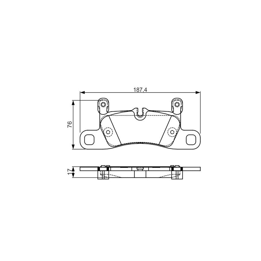 Bosch 0986Tb3219 Brake Pad Set For Porsche Cayenne 92A