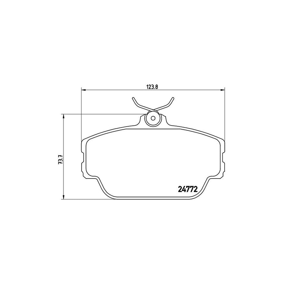 Brembo P 46 001 Brake Pad Set Excl Wear Warning Contact