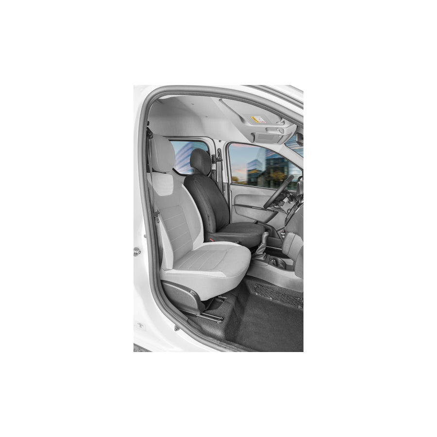 WALSER 10544 Car seat cover for DACIA DOKKER Grey, Polyester, Front